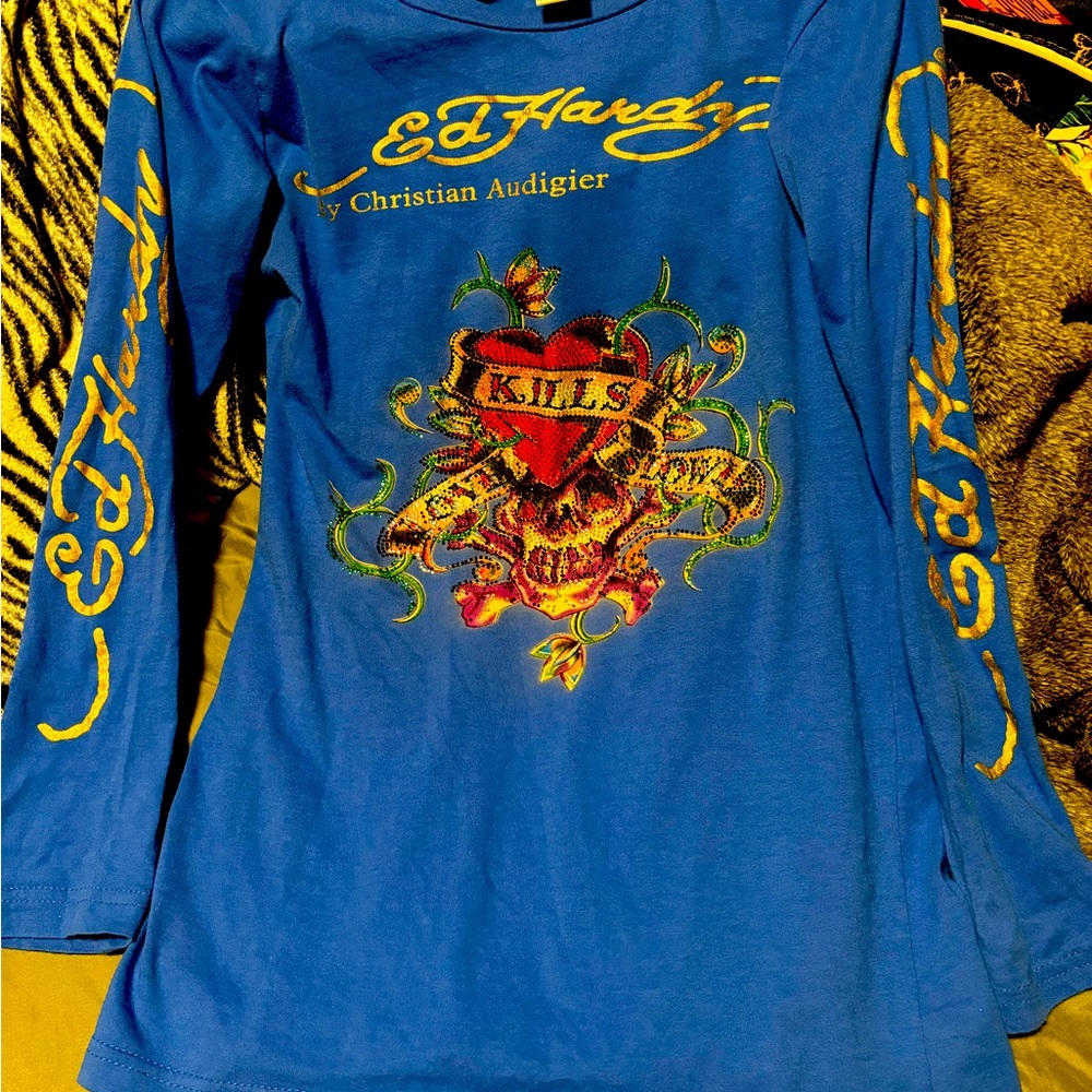 Ed hardy love kills slowly shirt